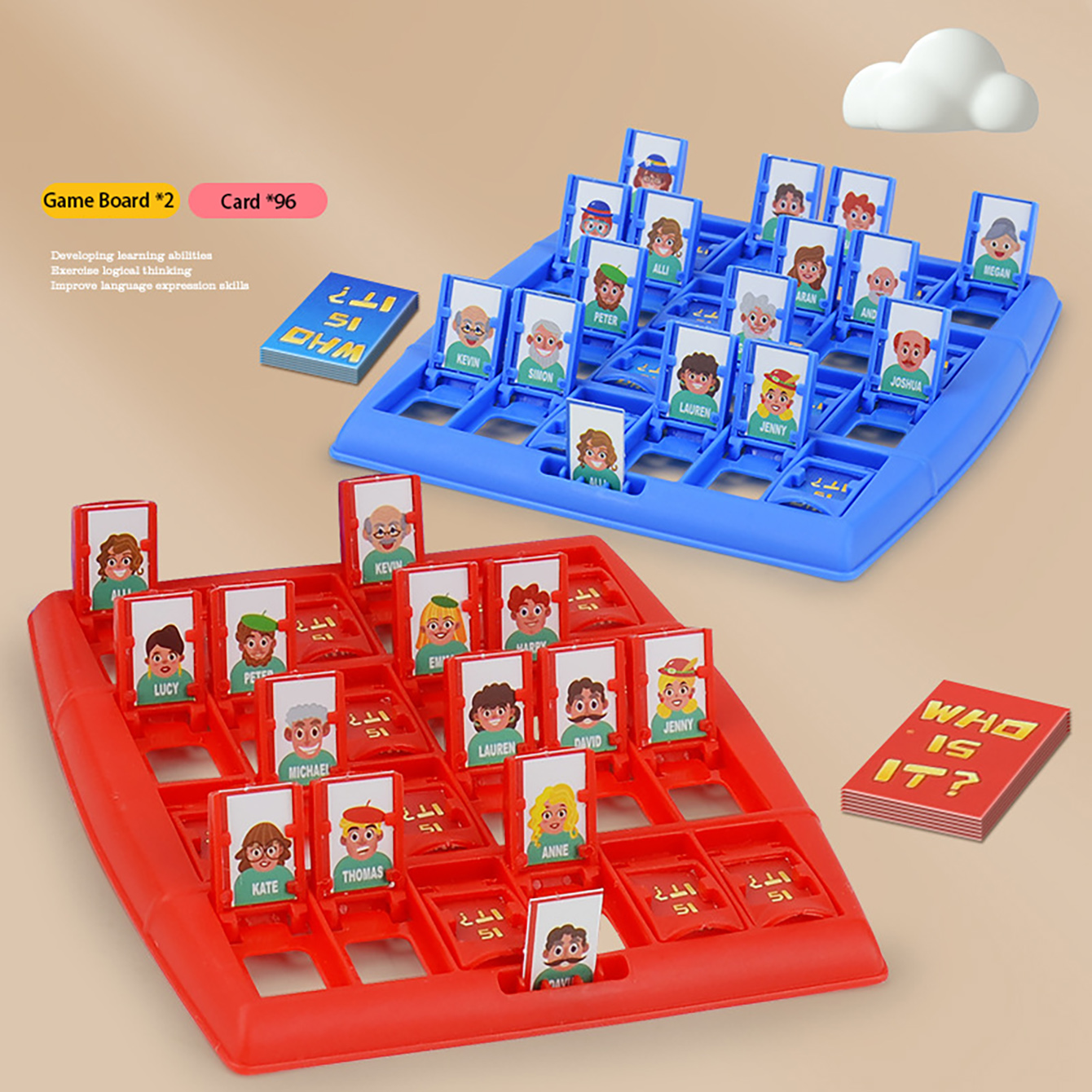 Party Games Classic - Family Guessing Board Game Who Am