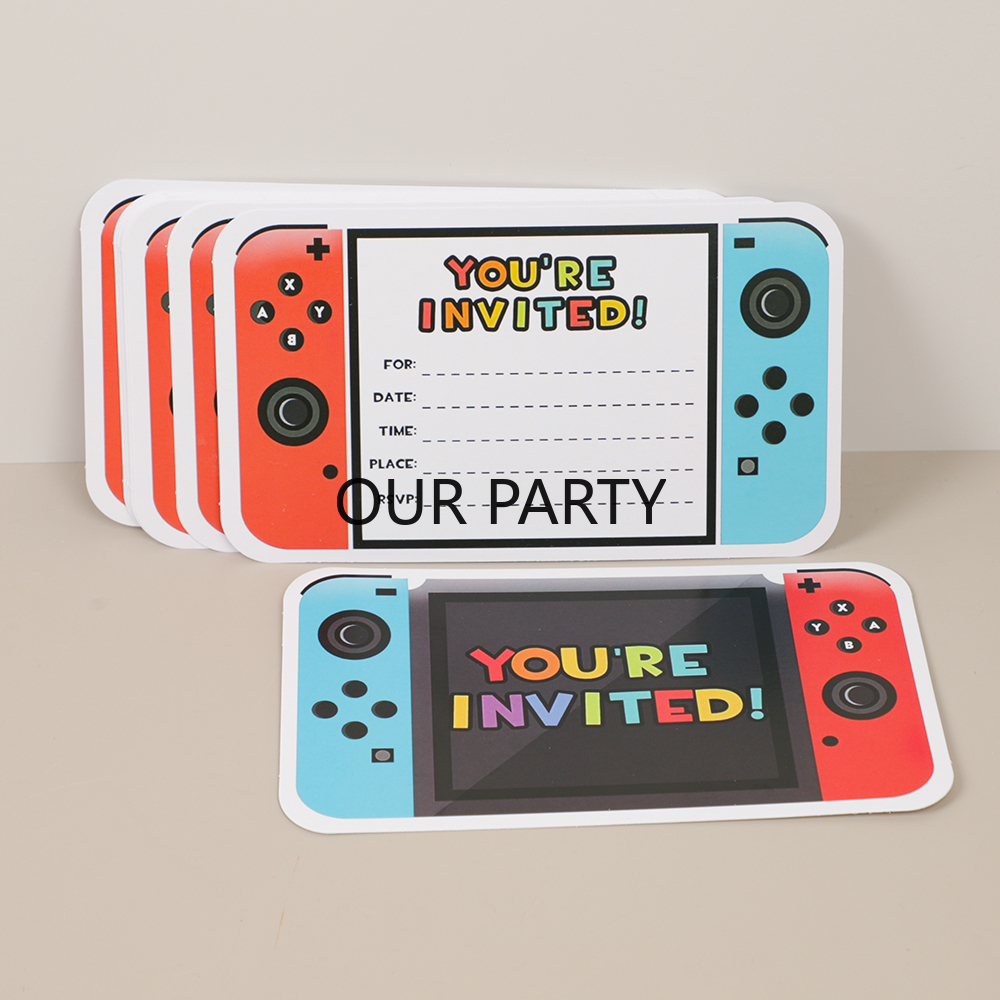 Party Games On Switch - 15Pcs/Pack Video Games Console Invitations Cards