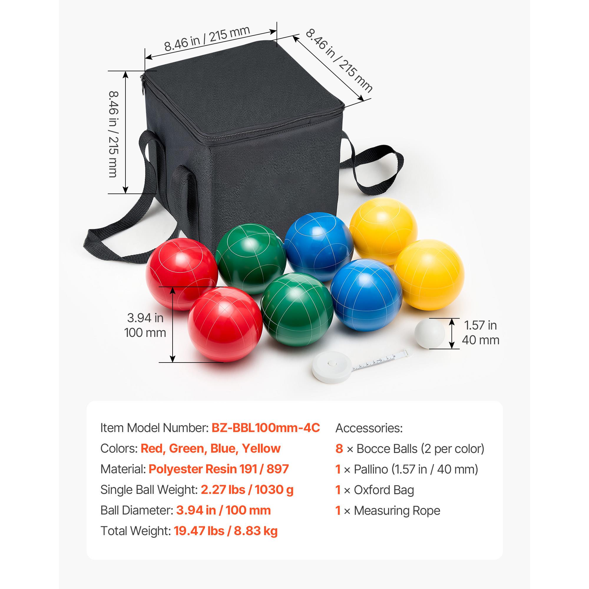 Bocce Ball Set 100mm 8 Resin B - Bocce Ball Lawn 评论和价格
