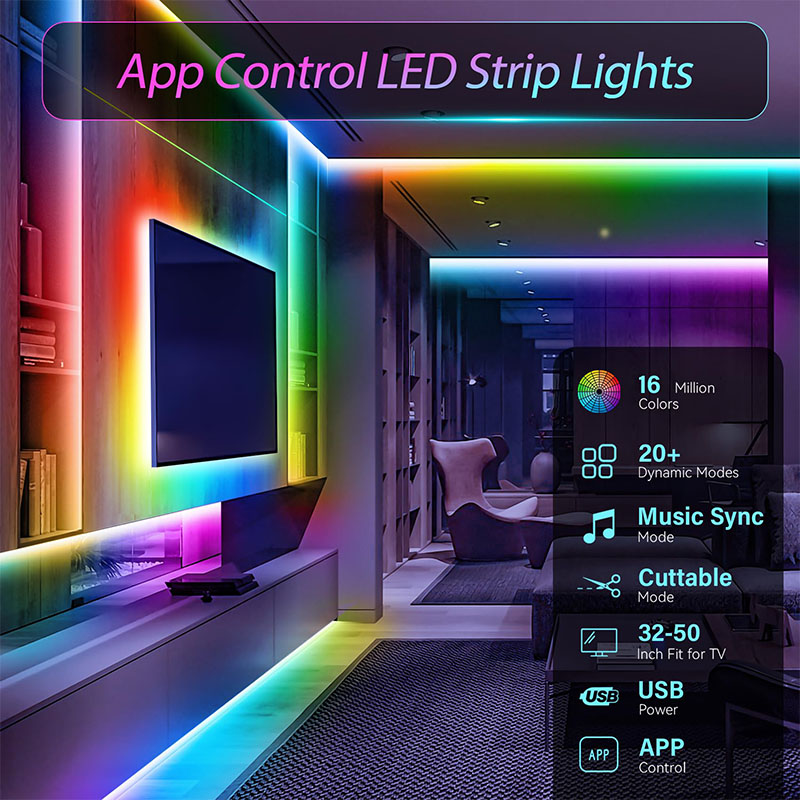 USB RGB LED Strip SMD3535 With - Party Games App 评论和价格