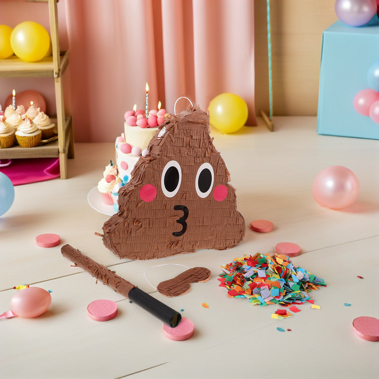 1Set Poop Themed Pinata Set fo - Party Games Easy 评论和价格