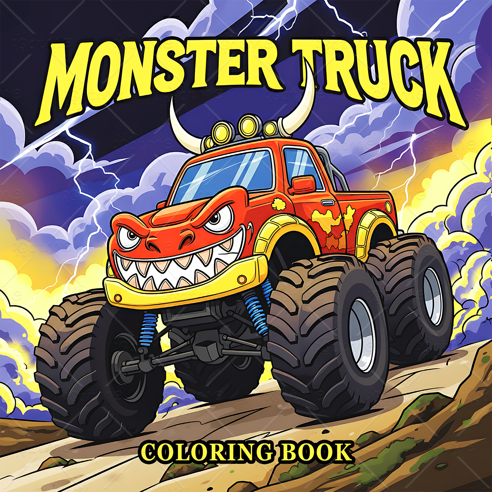 MONSTER TRUCK Coloring Book fo - Book Party Games 评论和价格
