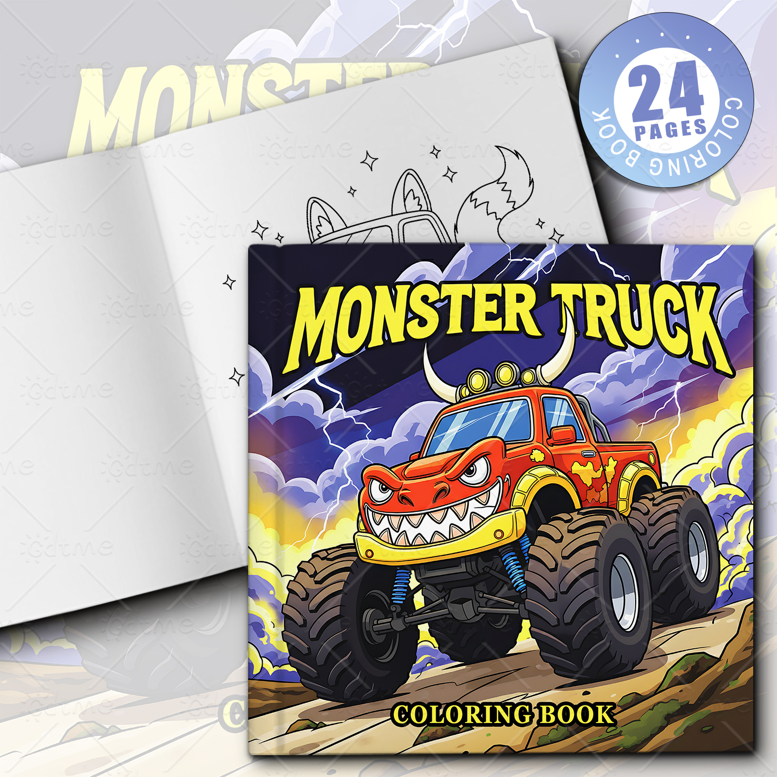 MONSTER TRUCK Coloring Book fo - Book Party Games 评论和价格
