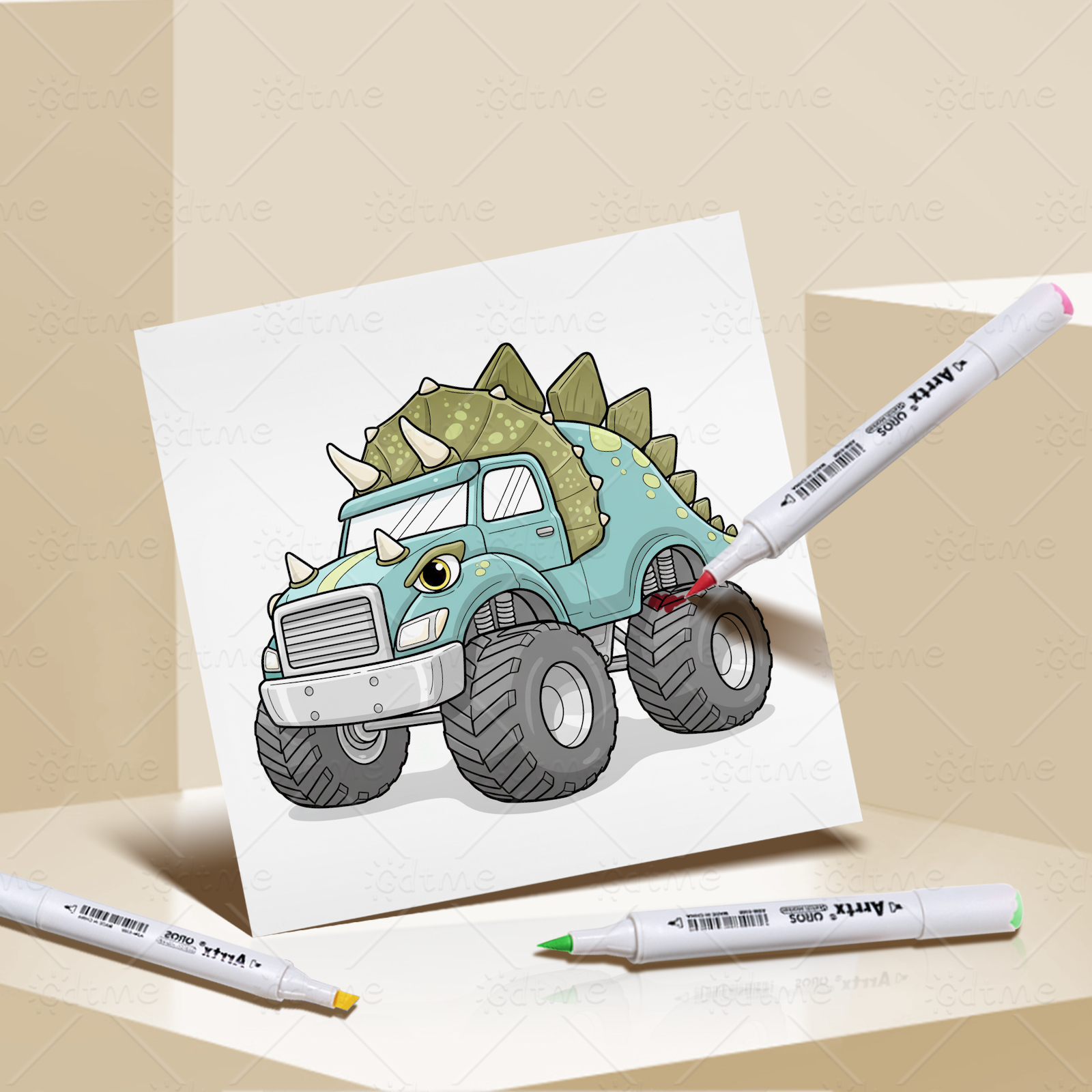MONSTER TRUCK Coloring Book fo - Book Party Games 评论和价格